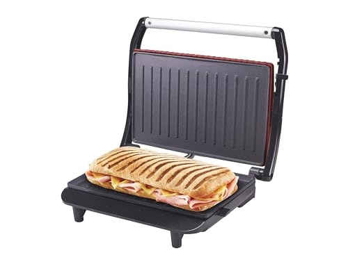 BEPER P101TOS002 Toaster Sandwichmaker, 850W, Antihaftplatte, Wärmeisolierender Griff, Rot von BEPER