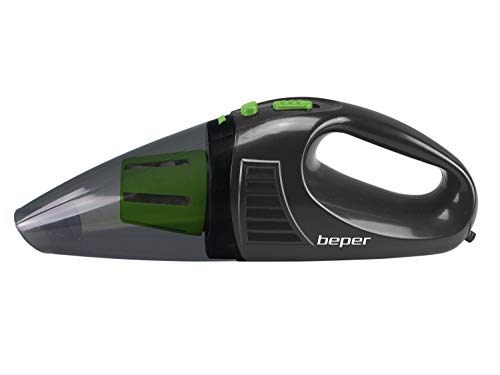BEPER P202ASP400 Handstaubsauger Kleiner-Tragbarer Autostaubsauger mit 3 Zubehörteilen im Lieferumfang, ABS, Schwarz, 70 W, 0.5 liters von BEPER