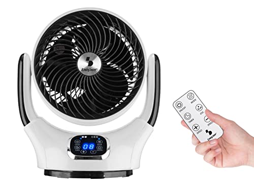 BEPER P206VEN260 Tischventilator Leise Digitaler mit Intelligenter Automatischer Rotation, Acrylnitril-Butadien-Styrol, weiß/schwarz BEPER P206VEN260 Tischventilator Leise Digitaler mit Intelligenter Automatischer Rotation, Acrylnitril-Butadien-Styrol, weiß/schwarz von BEPER