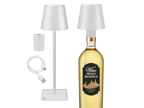 beper P201UTP112 Tischlampe Kabellos LED mit Touch 2in1 - Kabellose Lampe für den Innen und Draußen, 2W, Weiß von BEPER