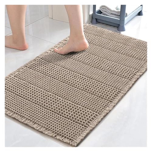 BEPHON Hygienischer Duschvorleger 1PC Anti-Rutsch-Badematte Einfarbig Badezimmer Toilette Wasserabsorbierendes Bodentuch Teppich Plaid Duschfußmatte Waschbar Sicherheitsfüße Pad(A2,60cmX90cm) von BEPHON
