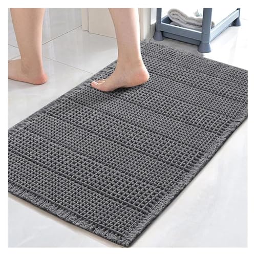 BEPHON Hygienischer Duschvorleger 1PC Anti-Rutsch-Badematte Einfarbig Badezimmer Toilette Wasserabsorbierendes Bodentuch Teppich Plaid Duschfußmatte Waschbar Sicherheitsfüße Pad(A3,60cmX90cm) von BEPHON
