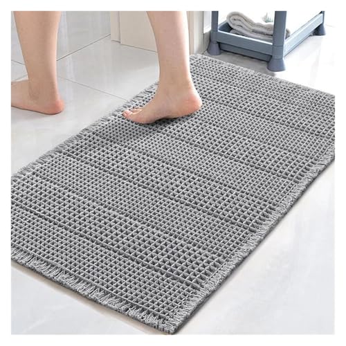 BEPHON Hygienischer Duschvorleger 1PC Anti-Rutsch-Badematte Einfarbig Badezimmer Toilette Wasserabsorbierendes Bodentuch Teppich Plaid Duschfußmatte Waschbar Sicherheitsfüße Pad(A4,60cmX180cm) von BEPHON