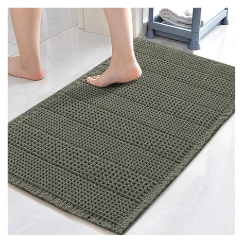 BEPHON Hygienischer Duschvorleger 1PC Anti-Rutsch-Badematte Einfarbig Badezimmer Toilette Wasserabsorbierendes Bodentuch Teppich Plaid Duschfußmatte Waschbar Sicherheitsfüße Pad(A5,40cmX60cm) von BEPHON