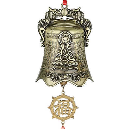 Feng Shui Glocken Glocke Klangspiel Buddhistische Glöckchen Glückverheißende Glückliche Buddha-Glocke, Die Wind-Glockenspiel-Glücks-Hängendes Dekor-Auto-Hängende Glocken-Frieden-Antiker Bronze-Glocken von BEPM