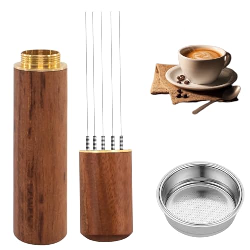 BEPSYOM 51 mm Kaffeesieb mit 1 Spender, Filterkorb Espresso Sieb - Siebträger Zubehör Edelstahl Kaffeefilter kompatibel mit Espressomaschine Rückspülfilter Kaffeesieb(1 Tassen) von BEPSYOM