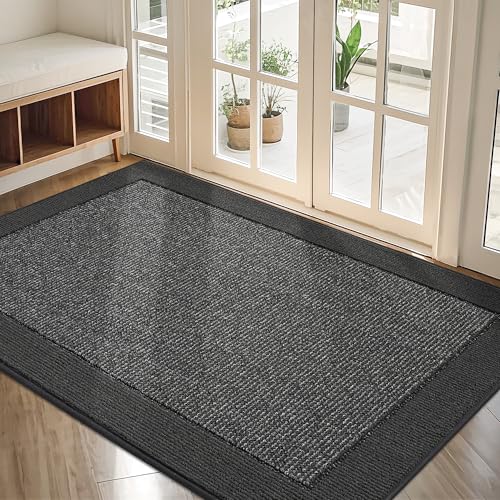 BEQHAUSE Türmatte für den Innenbereich, 80 x 120 cm, für den Innenbereich, für Vorder- und Hintertüren, Eingänge, Korridore, schmutzabweisend und waschbar, Dunkelgrau BEQHAUSE Türmatte für den Innenbereich, 80 x 120 cm, für den Innenbereich, für Vorder- und Hintertüren, Eingänge, Korridore, schmutzabweisend und waschbar, Dunkelgrau von BEQHAUSE