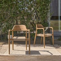 Berah Getah - 2er-Set Gartenstühle aus massivem Teakholz und Tauwerk von BERAH GETAH