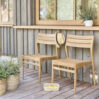 Berah Getah - Gartenstuhl aus massivem Teakholz (2er-Set) von BERAH GETAH