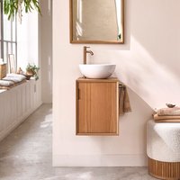 Hängendes Handwaschbecken aus massivem Teakholz 35 cm von BERAH GETAH