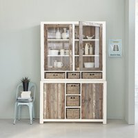 Geschirrschrank aus massivem recyceltem Holz 140 cm von BERAH GETAH