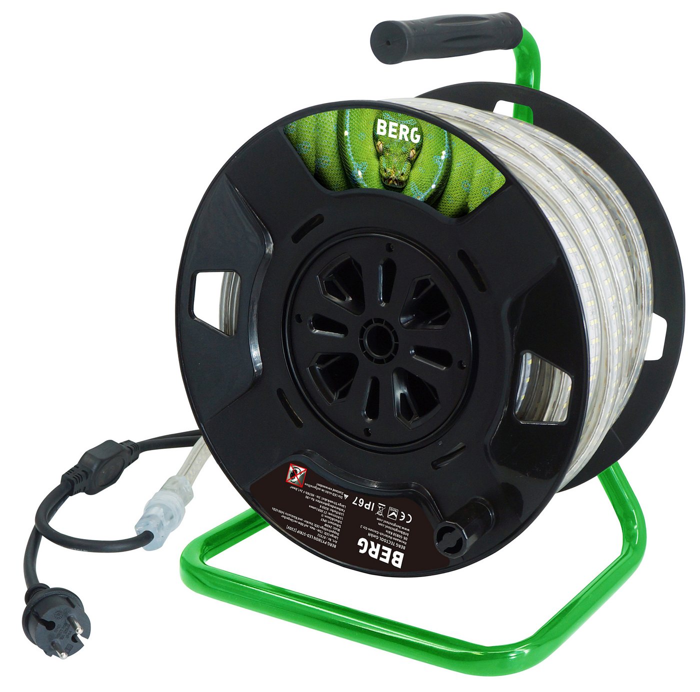 BERG TECTOOL LED Stripe BERG BCL PYTHON LED-STRIP [230V - DE] - IP67, 15 Meter LED-Strip – modular auf bis zu 60 m erweiterbar von BERG TECTOOL