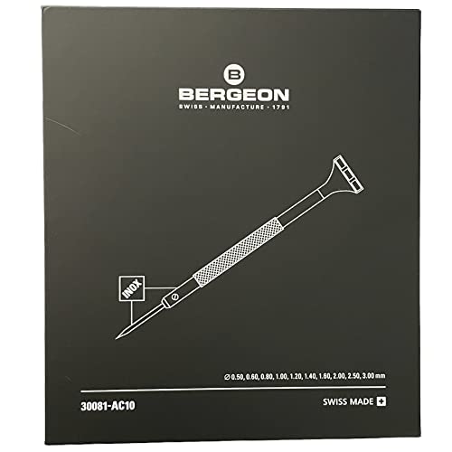 Bergeon 30081-AC10 Set mit 10 INOX Uhrmacher-Schraubendrehern in Holzbox Werkzeug von BERGEON