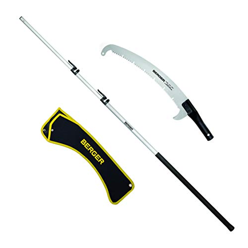 Berger ArboRapid Astsäge Set mit kompakter, 3-teiliger ArboRapid Teleskopstange und ArboRapid Aufsatzsäge 33 cm inkl. Sägetasche von BERGER-Tools