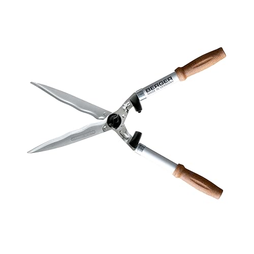 HECKENSCHERE C4595 | KORKGRIFF | KOMFORT 57 CM | MIT WELLENSCHLIFF UND ANSCHLAGDÄMPFER von BERGER made to cut. 1919