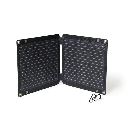 BERGER 2GO Solarpanel | Faltbares Solar Panel mit USB-A & USB-C | Solar Ladegerät für Smartphone & Tablet | IP65 | Outdoor Camping Zubehör (14 W) von BERGER