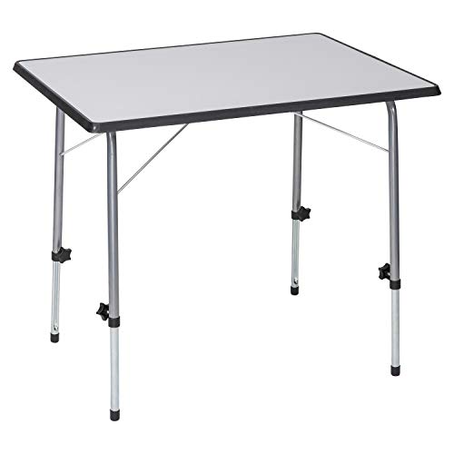Berger Alta Campingtisch 80x60cm | Höhenverstellbarer Gartentisch Wetterfest Camping Tisch klappbar & hitzebeständig | Robuster Klapptisch Beistelltisch Outdoor faltbar | ideal für Balkon & Garten von BERGER