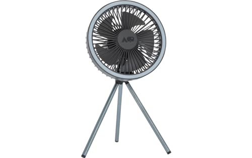 BERGER CXS10 Tisch-Ventilator zum Aufhängen | sehr leise und leistungsstark | 3 Geschwindigkeiten | 3 Timer Funktionen | 3 Helligkeitsstufen | mit Powerbankfunktion | Schwarz von BERGER