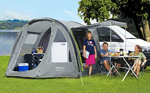 BERGER Extra Touring Easy-L Busvorzelt - aufblasbares, freistehendes Outdoor Zelt Luftzelt - Autozelt Vorzelt Camping Zelt für Bus Van Auto - Schnellaufbau Campingzelt inkl. Luftpumpe von BERGER