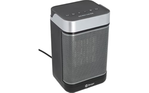 BERGER Keramik-Heizlüfter HeatWave inkl. Fernbedienung | Leise mobile Heizung für Camping, Werkstatt, Büro, Bad | Schnell aufheizen in 3 Sek. | 3 Heizstufen | Energiesparend & sicher von BERGER