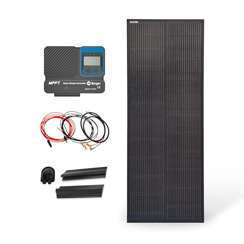 BERGER Komplettanlage Deluxe Solarpanel Set 100 W | Monokristallin mit MPPT-Regler | Solar Panel Camping Komplettset | IP67 | Solaranlage für Wohnmobil & Dauercamper | 400 Wh/Tag | erweiterbar BERGER Komplettanlage Deluxe Solarpanel Set 100 W | Monokristallin mit MPPT-Regler | Solar Panel Camping Komplettset | IP67 | Solaranlage für Wohnmobil & Dauercamper | 400 Wh/Tag | erweiterbar von BERGER