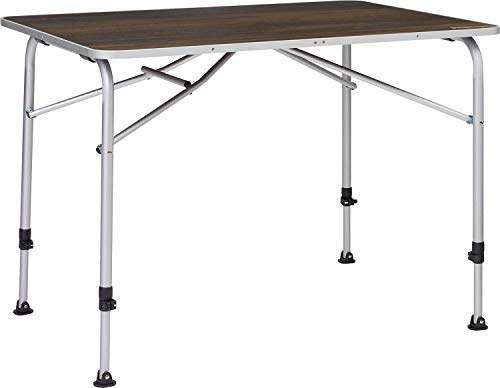 BERGER Livenza Campingtisch - Klapptisch Höhenverstellbar Alu Campingtisch Klappbar Camping Tisch Gartentisch Klappbar - Falttisch Esstisch Balkon Klapptisch Garten Terrasse (Dunkel, 120 x 70 cm) von BERGER