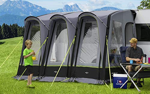 BERGER Molina-L Deluxe II Zelt - aufblasbar Camping Zelt 3000 mm Wassersäule - Bus Vorzelt Kastenwagen Camping Auto Zelt als an Ihr Wohnmobil oder Wohnwagen - schnell aufgebaut mit Luftpumpe von BERGER