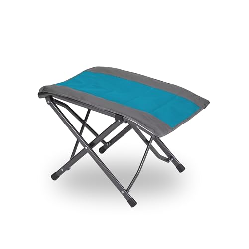 BERGER Siena Faltbare Beinauflage | Klapphocker Camping Fußhocker Outdoor belastbar bis 120 kg | Campinghocker klappbar mit Tragetasche | Campingmöbel Zubehör von BERGER