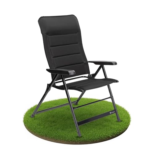 BERGER Tesino XL Campingstuhl klappbar | 7-Fach verstellbar & gepolstert | Faltbarer Outdoor-Stuhl mit 3D-Mesh | Komfortabler Klappstuhl bis 200 kg für Camping & Garten (Stuhl, Tesino XL) von BERGER