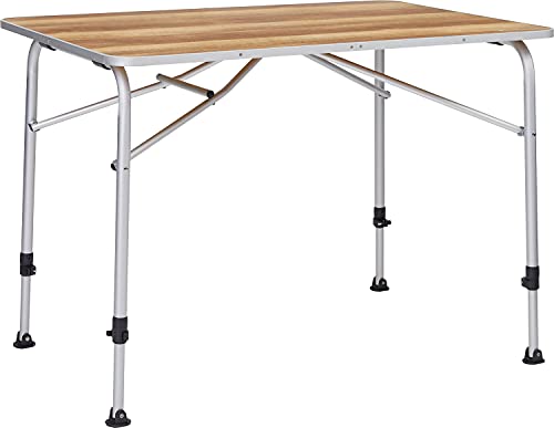 BERGER Livenza Campingtisch - Klapptisch Höhenverstellbar Alu Campingtisch Klappbar Camping Tisch Gartentisch Klappbar - Falttisch Esstisch Balkon Klapptisch Garten Terrasse (Hell, 80 x 60 cm) von BERGER