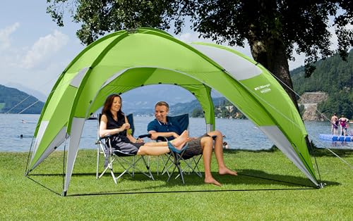 Berger Pavillon Bologna 280x280 cm | Gartenpavillon Wasserdicht & stabil mit UV50 inkl. 2 Seitenteilen | Faltpavillon Partyzelt ideal für Sonnenschutz Terrasse Camping Garten | Ultraleicht & kompakt von BERGER