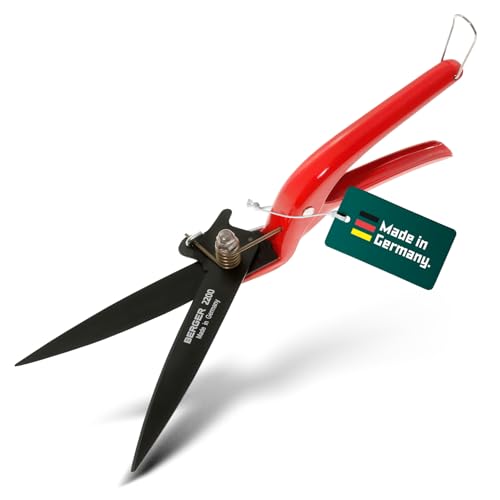 BERGER Rasenkantenschere 2200 | Einhand-Grasschere mit antihaftbeschichteten Klingen | Handrasenschere für präzise Kantenschnitte an Mauern & Zäunen | Für Links- & Rechtshänder | Made in Germany von BERGER made to cut. 1919