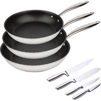 BERGNER Pfannenset BASTER schwarz Edelstahl von BERGNER