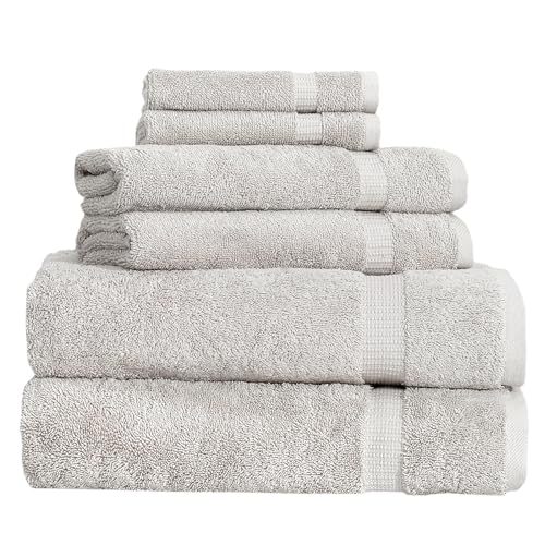 BERIBO Türkisches Handtuch-Set, 100% Baumwolle (Komfort), 6 Stück, 620 g/m² (Stein) von BERIBO