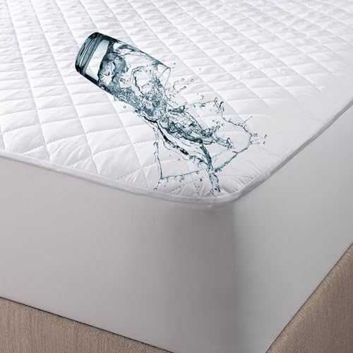 BERIBO Wasserdichter Matratzenschoner – gesteppt, 90 x 190 cm + 30 cm tief (Einzelbett) von BERIBO
