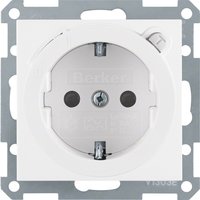 Berker SCHUKO-Steckdose pws/gl m.FI-Schutzschalt. 47088989 von BERKER