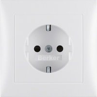 Berker Schuko-Steckdose pws/matt mit Abdeckplatte 47229909 - 47229909 von BERKER