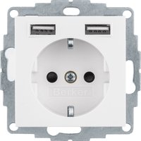Berker Steckdose SCHUKO/USB S.1, polarweiß mt. 48031909 Berker Steckdose SCHUKO/USB S.1, polarweiß mt. 48031909 von BERKER