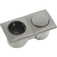 Berker - Schalter und Steckdose Integro Flow schwarz mit Sekundärleitung Kunststoff chrom glänzend von BERKER