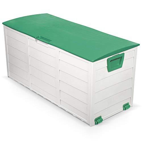 Berlan Kissenbox Kunststoff 230 Liter grau - grün von Berlan