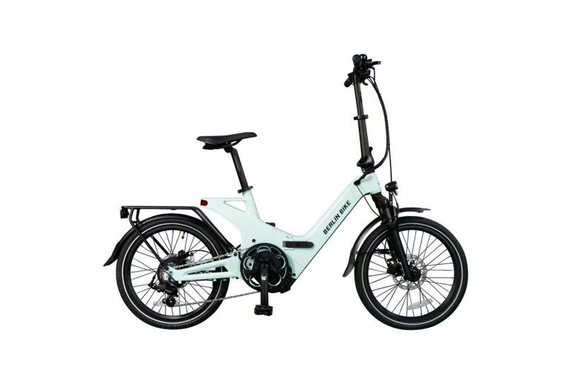 BERLIN BIKE E-Bike Klapprad 2GO - 20 Zoll E-Klapprad, Vollfederung, Reichweite ca. 50 km, 7 Gang Shimano, Bafang Hinterradnabenmotor, 378 Wh, (Ideal für Fahrer von 150 cm bis 185 cm Körpergröße), Transportables Fahrrad, Klapprad, Faltrad, klappbares E-Bike von BERLIN BIKE