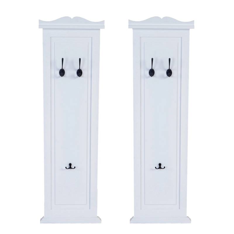 BERLINLODGE Garderobe 2er-Set 109x28x5,7cm Wandhaken Holz Weiß Lackiert BERLINLODGE Garderobe 2er-Set 109x28x5,7cm Wandhaken Holz Weiß Lackiert von BERLINLODGE