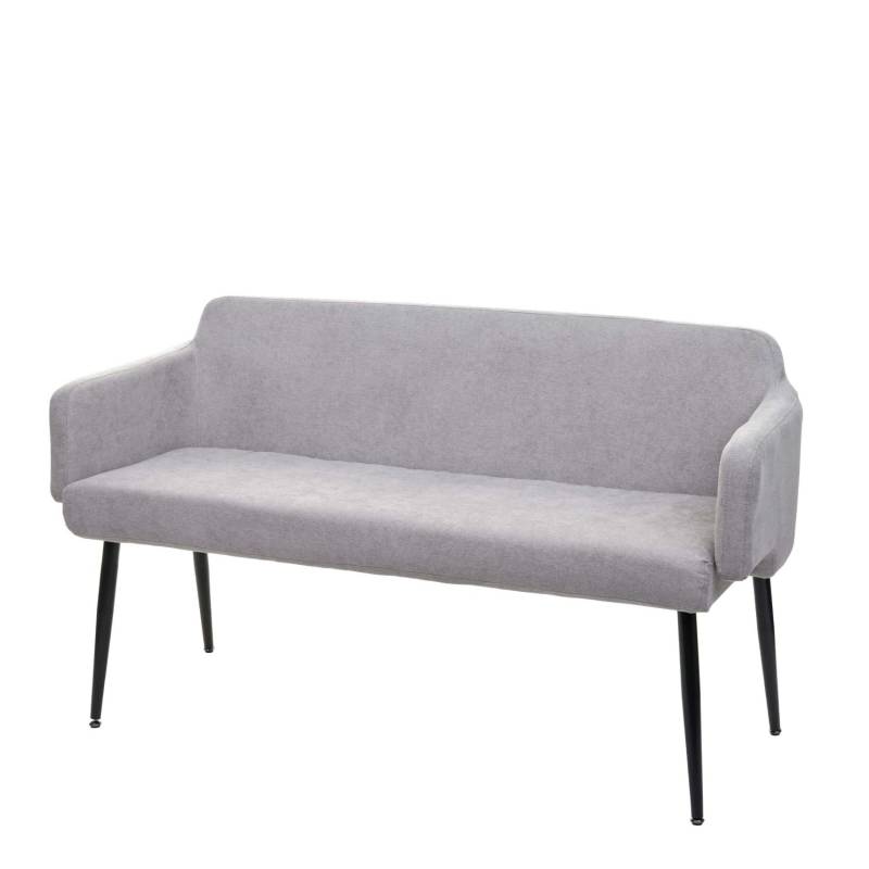 BERLINLODGE Sitzbank 77x133x56cm Sitzhöhe 48cm Rückenlehne Armlehne Stoff/Textil 133cm Grau BERLINLODGE Sitzbank 77x133x56cm Sitzhöhe 48cm Rückenlehne Armlehne Stoff/Textil 133cm Grau von BERLINLODGE