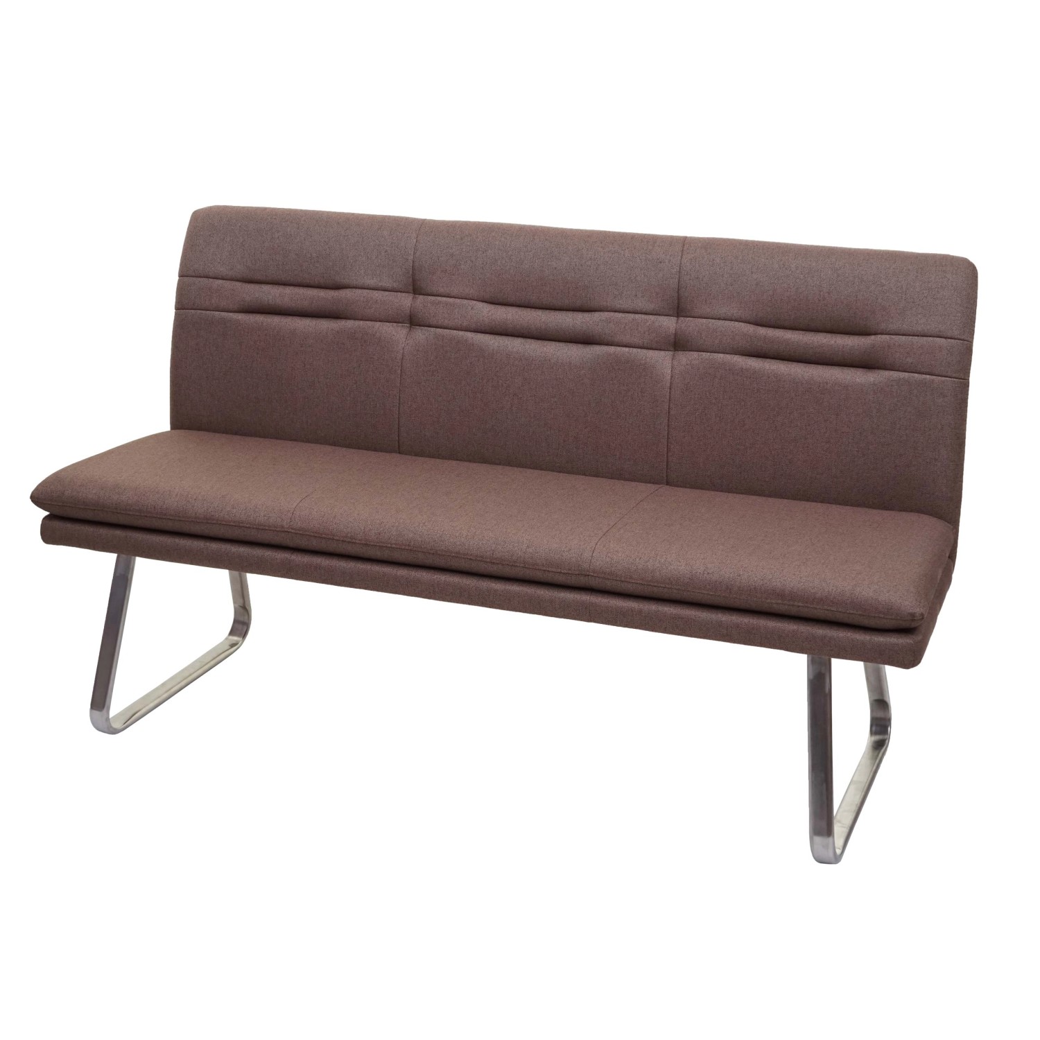 BERLINLODGE Sitzbank 90x160x59cm Sitzhöhe 49cm Rückenlehne Stoff/Textil Edelstahl Gebürstet Braun BERLINLODGE Sitzbank 90x160x59cm Sitzhöhe 49cm Rückenlehne Stoff/Textil Edelstahl Gebürstet Braun von BERLINLODGE