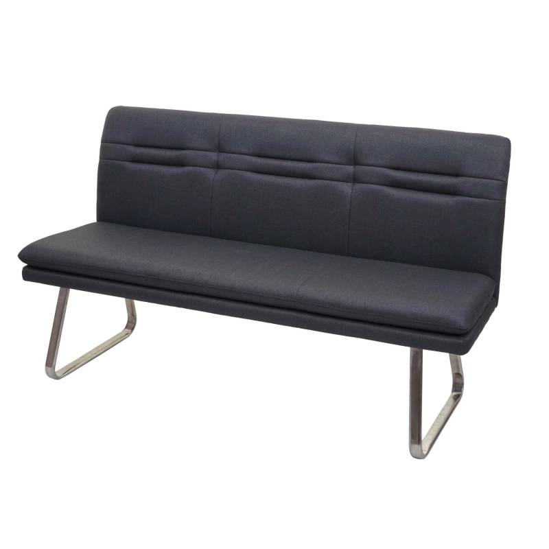 BERLINLODGE Sitzbank 90x160x59cm Sitzhöhe 49cm Rückenlehne Stoff/Textil Edelstahl Gebürstet Grau BERLINLODGE Sitzbank 90x160x59cm Sitzhöhe 49cm Rückenlehne Stoff/Textil Edelstahl Gebürstet Grau von BERLINLODGE