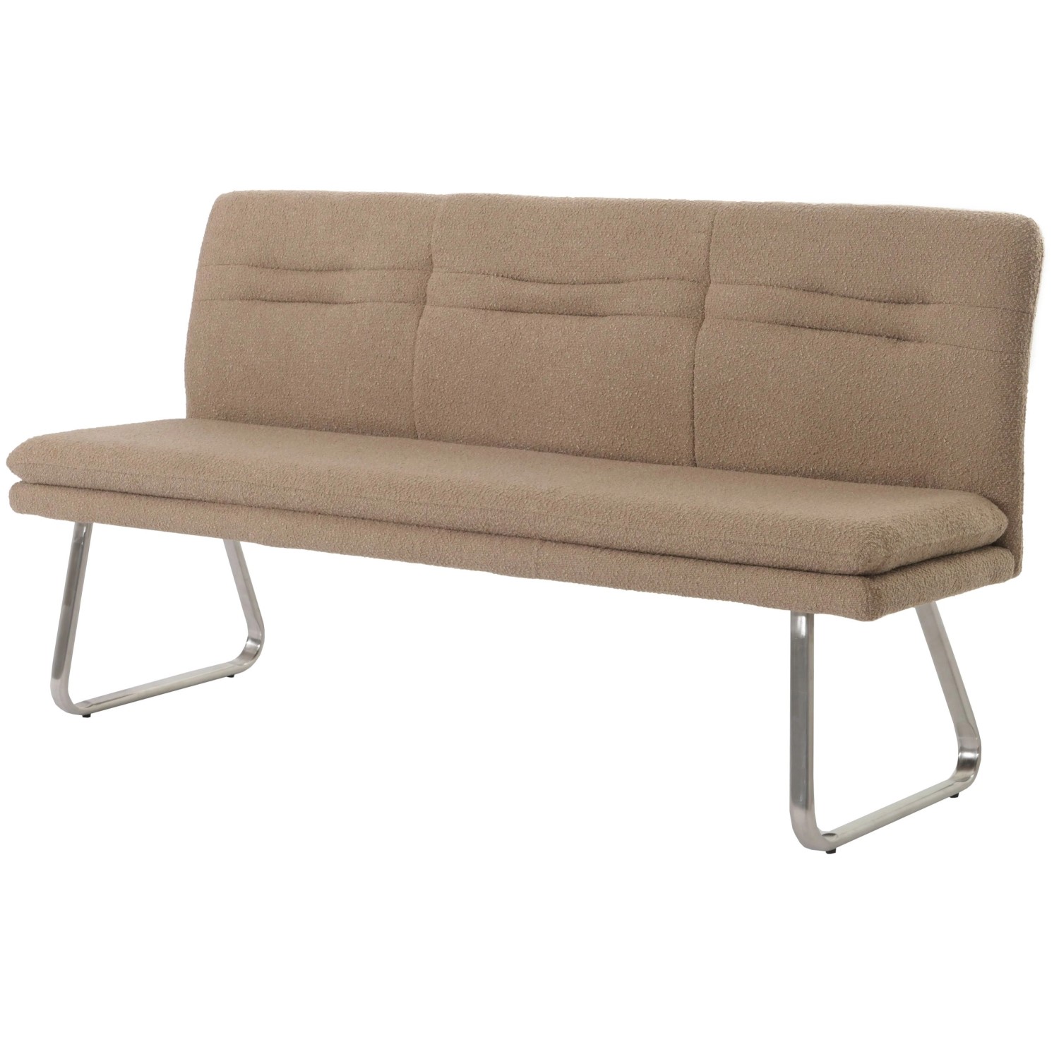 BERLINLODGE Sitzbank 93x180x58cm Sitzhöhe 51cm Lehne Stoff/Textil Boucle Edelstahl Gebürstet 180cm Coffee-Braun BERLINLODGE Sitzbank 93x180x58cm Sitzhöhe 51cm Lehne Stoff/Textil Boucle Edelstahl Gebürstet 180cm Coffee-Braun von BERLINLODGE