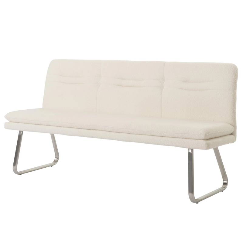 BERLINLODGE Sitzbank 93x180x58cm Sitzhöhe 51cm Lehne Stoff/Textil Boucle Edelstahl Gebürstet 180cm Creme BERLINLODGE Sitzbank 93x180x58cm Sitzhöhe 51cm Lehne Stoff/Textil Boucle Edelstahl Gebürstet 180cm Creme von BERLINLODGE