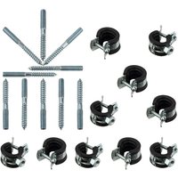 Berner - Rohrschelle 20 - 23 mm 1/2 Zoll mit Stockschraube M8 x 50 tx 25 10 Stück von BERNER