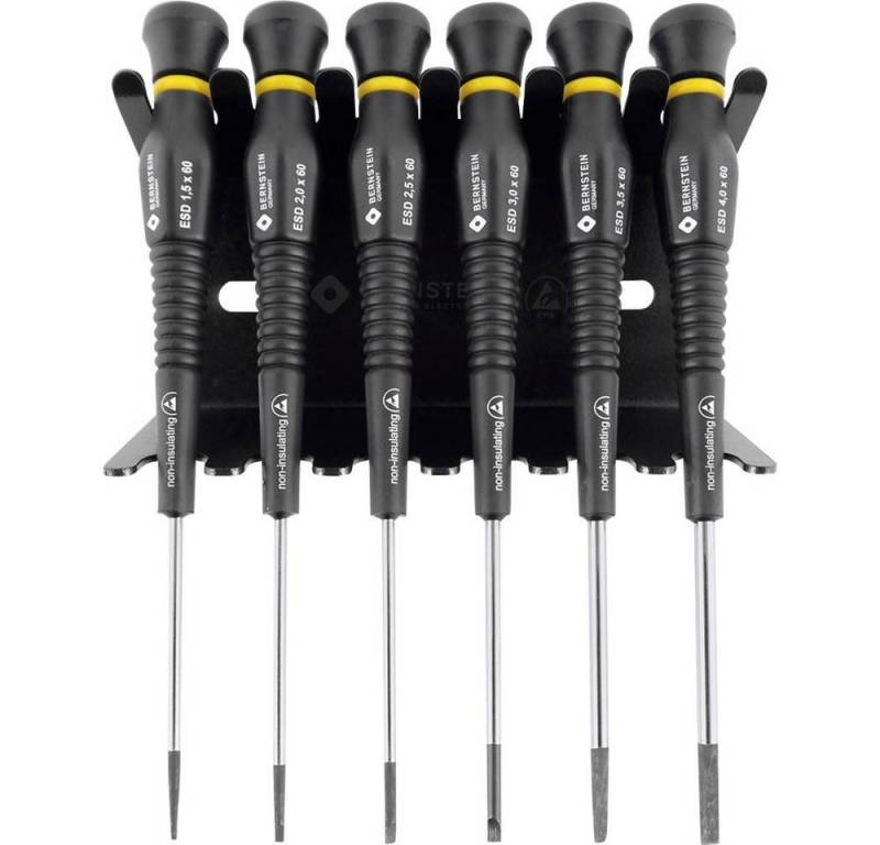 BERNSTEIN TOOLS FOR ELECTRONICS Schraubendreher Schlitz-Schraubendreher im Ständer 6tlg von BERNSTEIN TOOLS FOR ELECTRONICS