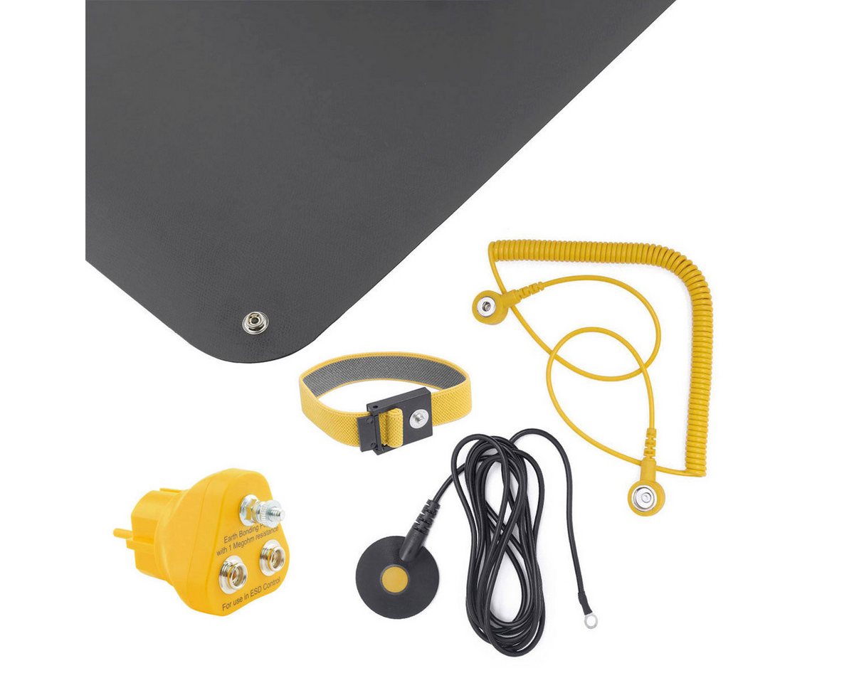 BERNSTEIN TOOLS FOR ELECTRONICS Werkstatt-Set ESD Personenerdung Set 5-tlg Matte schwarz (900x610x1,5) von BERNSTEIN TOOLS FOR ELECTRONICS